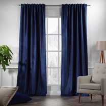 3S Brother's Solid Luxury Matte Velvet Soft Curtains Set of 2 Panels Hanging Back Tap & Rod Pocket Home Décor Bedroom Kitchen Office Windows Room Darkering ( Admiral-Berry-52"x95")