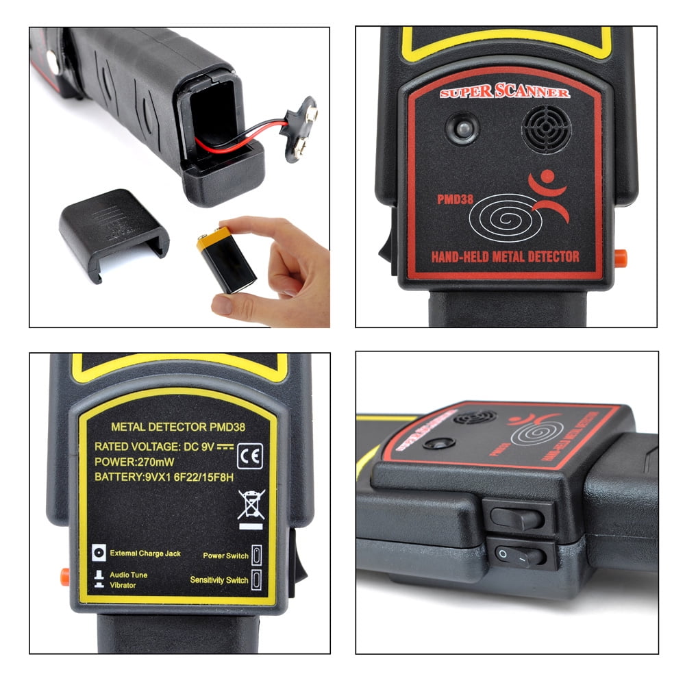 9V Portable Hand-held Metal Security Detector Super Scanner Scanner Tool Hot 