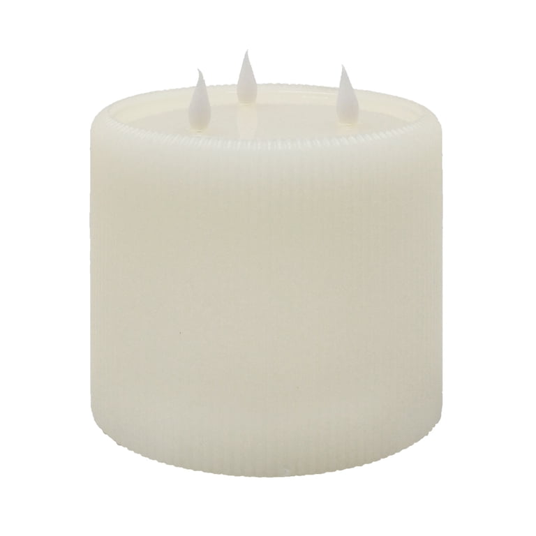 Home Decor Collection Fluted Large 3-Wick LED Flameless Candle photo 2