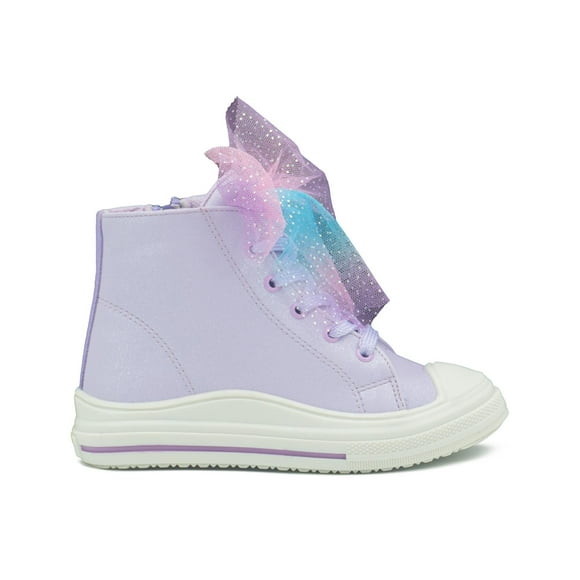 Tenis Bota Bambino Para Niña Plataforma Antiderrapante Lila lavanda 13