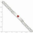 thumbnail image 2 of Sterling Silver Polished Medical Curb Link ID Bracelet - 14.0 Grams - 8.5 Inch - Measures 6.5mm Wide, 2 of 2