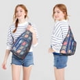 thumbnail image 4 of Fashion Boho Sling Bag - Women’s Floral Print Crossbody Backpack, Lightweight Waterproof Anti-Theft Shoulder Bag, 4 of 4