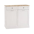 thumbnail image 5 of Danolapsi Double Tilt Out Trash Cabinet 20 Gallon With 2 Hideaway Trash Can Compartments, Recycling Cabinet With 2 Drawers, Wood Tabletop For Kitchen Laundry, 5 of 9