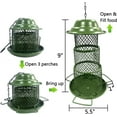 thumbnail image 3 of Squirrel Proof Bird Feeder for Outside Hanging, 3 Tier Retractable 360°Feeding Wild Bird Feeders, 3 of 8