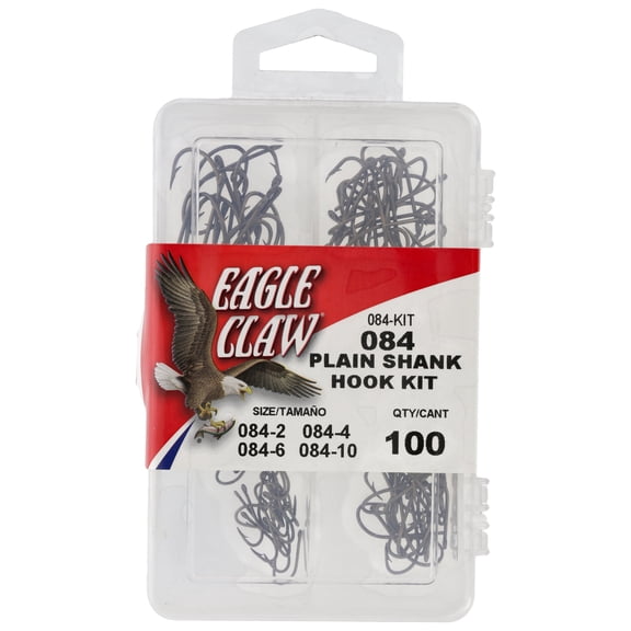 Eagle Claw 100-Piece Model 84 Baitholder Hook Kit