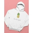 thumbnail image 3 of Buon Ferragosto Pineapple Doodle Hoodie Women -Image by Shutterstock, Female Medium, 3 of 4