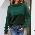 thumbnail image 2 of IROINNID Reduced Womens Sweater Turtleneck Pullover Sweater Solid Color Casual Mid-Length Long Sleeve Plus Size Tops Sweater Blouse, 2 of 8