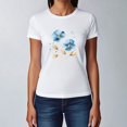 thumbnail image 4 of NAMTYQX Womens Hawaiian Shirt Short Sleeve Plus Size Print Cool Crewneck Light Muster Boyfriend Basic Womens Tops Dressy Casual White Size S, 4 of 5