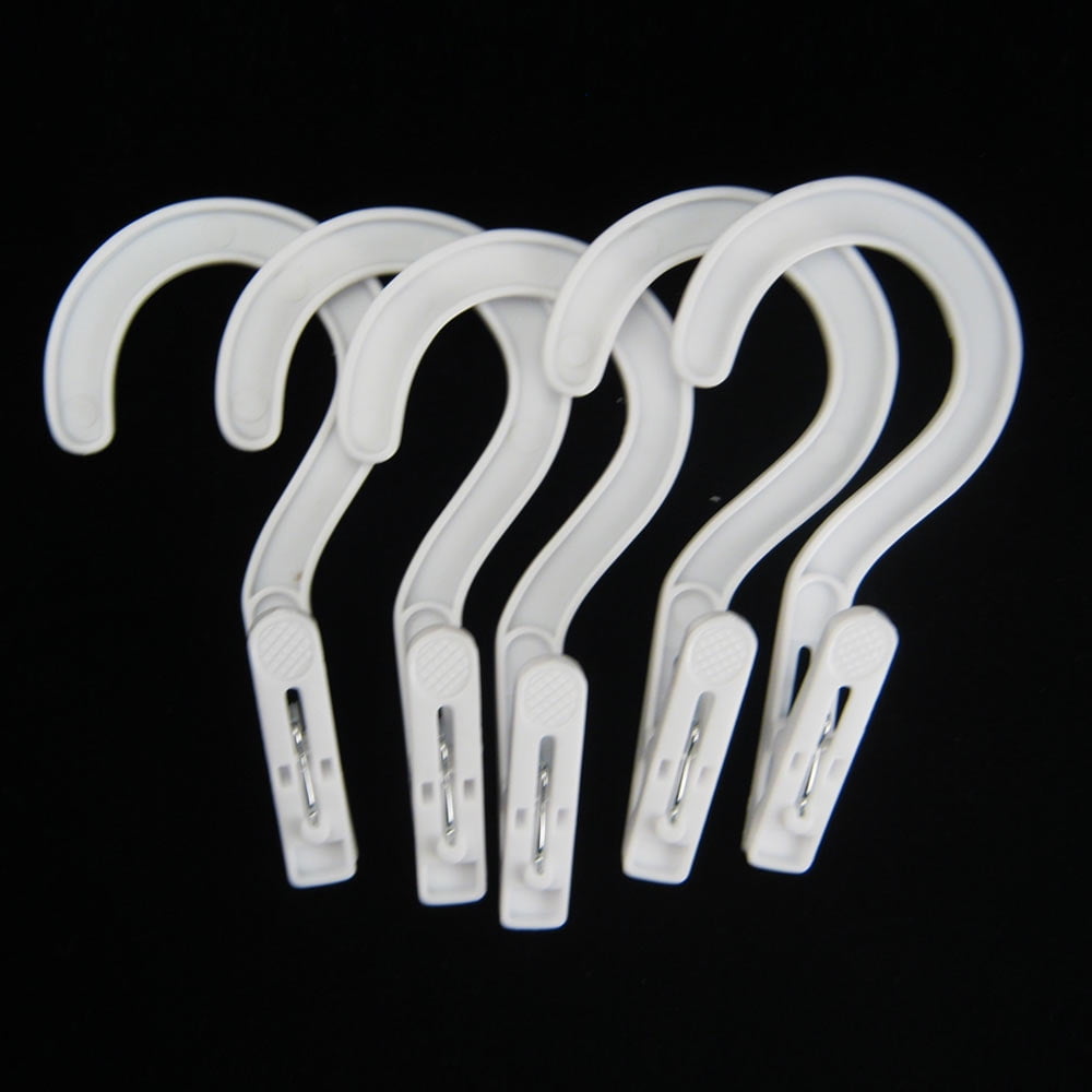 Angoily 10pcs Swivel Laundry Hook Plastic Clip Hanging Curtain Clasps Clothes Pins Towel Clothespins Hanger for Socks Hats Underwear Jeans