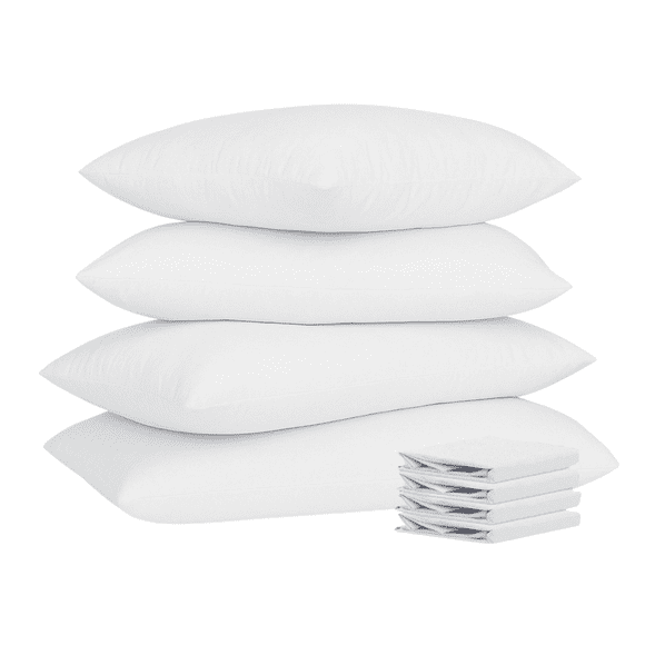 TESSO HOME 2 Almohadas Standardy 2 Almohadas King Size Incluye Fundas con Cierre Firmeza Media Lavables en Casa Suaves Microfibra Down Alternative Bed Pillow