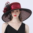 thumbnail image 4 of Kcolen Womens Tea Party Hats Elegant Women's Wide Brim Sun Hat for formal Events Wedding Guest and Garden Tea Party Occasions, 4 of 4
