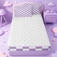 thumbnail image 4 of meiyoeat Green Plaid Print Zipper Twin Comforter Sets with Fitted Sheet and 2 Pillowcases,Modern Geometric Checkered Zipper Bedding Set,Reversible,4 Pieces, 4 of 7