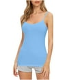 thumbnail image 3 of Xucatan Tank With Built In Bra Tops for Women Shelf Bra Adjustable Spaghetti Strap Tank Top Basic Cami Undershirt Gift, 3 of 4