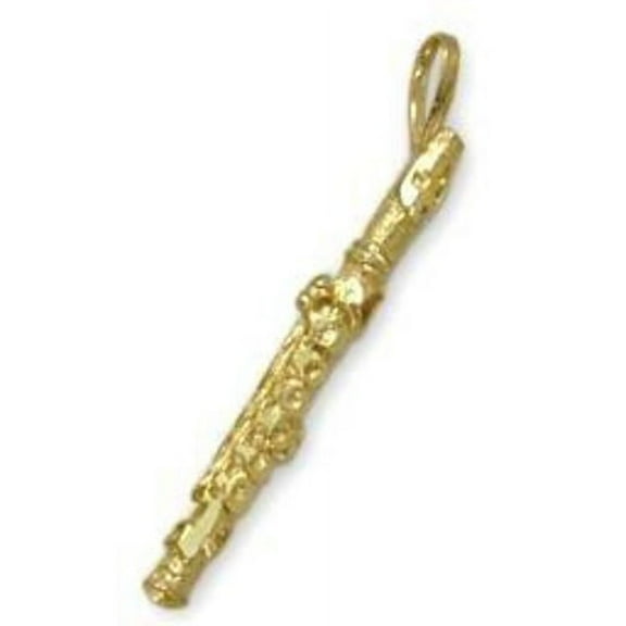 14K Gold Flute Charm Jewelry FindingKing