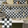 thumbnail image 2 of 10 Sheets Peel and Stick Backsplash - 9" x 9" 3D Adhesive Peel and Stick Tile Backsplash for Kitchen Bathroom,Checkerboard Checkered Stickers, 2 of 12