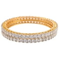 thumbnail image 2 of Ratnavali Jewels CZ Zirconia Gold Tone Solitaire Diamond Bollywood Wedding Indian Bangles Jewelry Women, 2 of 6