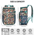 thumbnail image 3 of Travel Cooler Bag - Pioneer Flower Floral Print Pattern Camping Beer Cooler Backpack with Bottle Opener- Waterproof Insulated Picnic Backpacks - Cooler Bag for Beach, 3 of 6