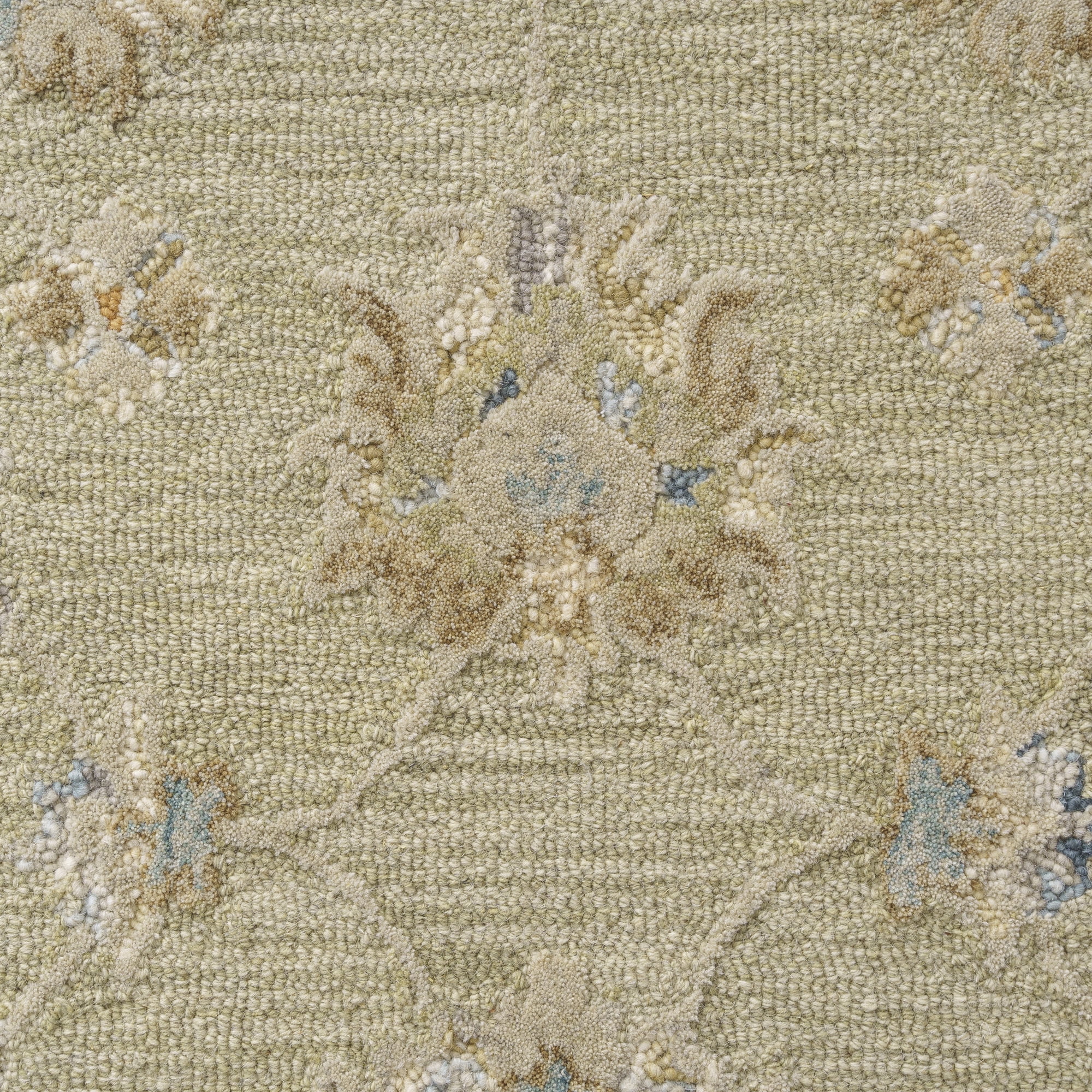 Ox Bay Elaine Floral Classic Hand-Tufted Wool Indoor Area Rug, Tea Green/Beige, 2' x 3'