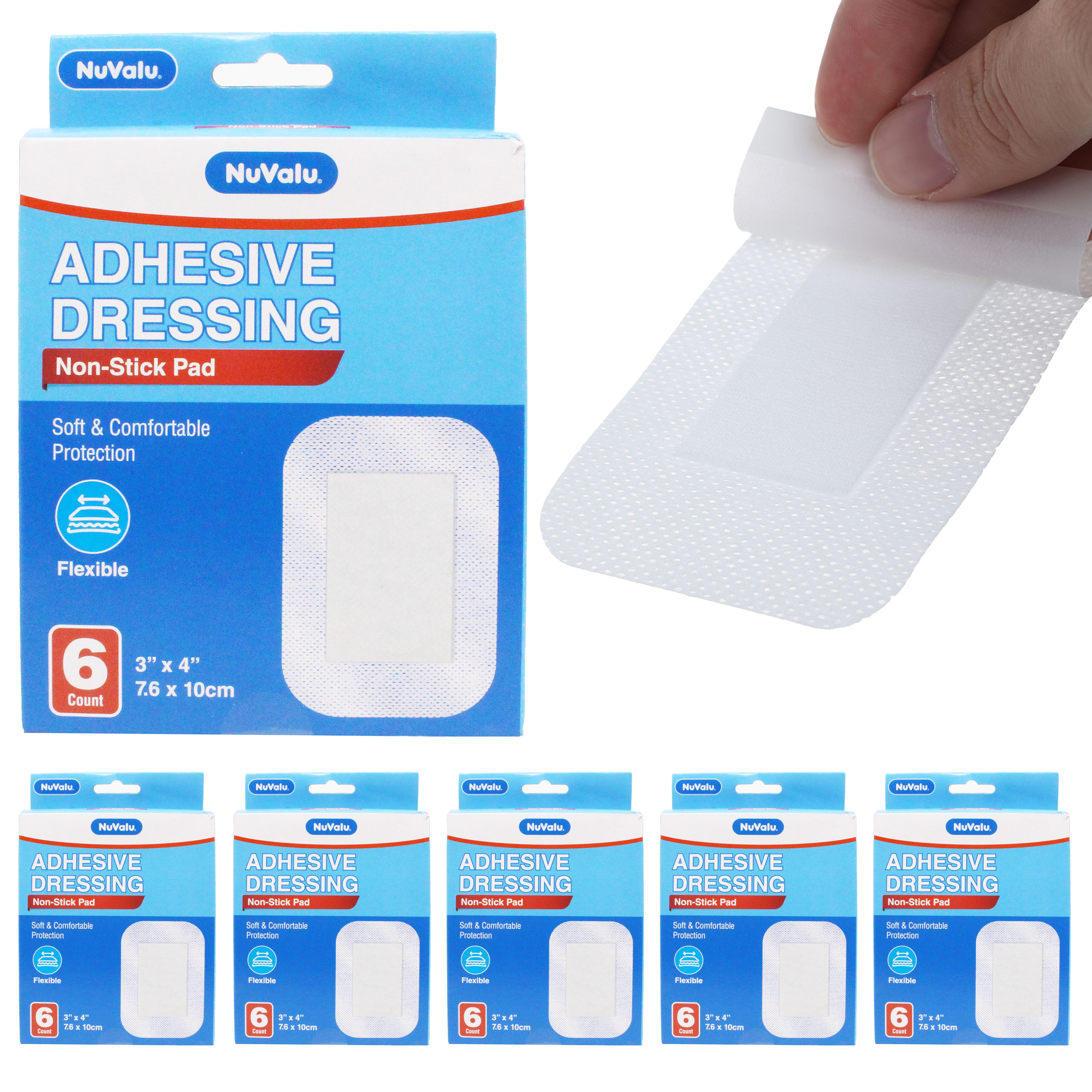 36 Adhesive Bandages Large 3"X4" Pad Breathable Wound Dressing First