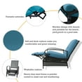 thumbnail image 4 of Kozyard Adjustable Outdoor Patio Reclining Lounge Chair - Comfortable Cushioned Recliner Chair with Strong Extendable Metal Frame for Sunbathing, Reading, Relaxation ( Aqua Blue ), 4 of 7