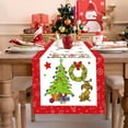 thumbnail image 2 of Green Christmas Table Runner 13x72 Inch Welcome to Villege Christmas Table Runner Decorations Soft and Funny Xmas Table Cover for Xmas Winter Holiday Home Kitchen Dinner Room Party Decor, 2 of 8