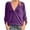 Purple, variant on EQWLJWE Women Spring Velvet Tops Long Sleeve Office Tees Deep V Neck Solid Color Loose Velour Pullover Gift Black M