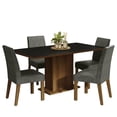 thumbnail image 1 of Juego de Comedor Mesa con Tapa de Madera 4 Sillas Marron/Negro/Plata Keila Madesa, 1 of 9