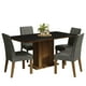 thumbnail image 1 of Juego de Comedor Mesa con Tapa de Madera 4 Sillas Marron/Negro/Plata Keila Madesa, 1 of 9