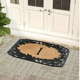 thumbnail image 2 of A1 Home Collections Floral Black, Beige, Multi-color Rubber and Coir Doormat for Outdoor Entrance Non Slip Backing Front Door Mat, 23" x 38", 2 of 7