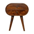 thumbnail image 1 of Artisan Furniture Solid Wood Chestnut Circular Nightstand, 1 of 8