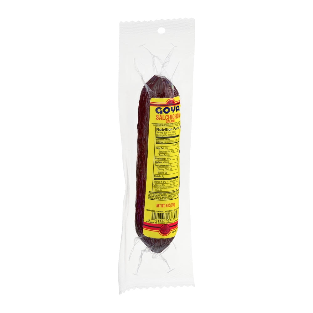 Goya Salchichon Salami Sausage, 8 oz