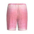 thumbnail image 5 of Naloa Sparkly Pink Glitter Men's Short Pajama Pants, Lounge Comfort Shorts with Elasticized Waistband and Side Pockets - Medium, 5 of 9