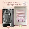 thumbnail image 3 of Farest XXL-Large Portable Hanging Travel Organizer, Packing Cube Organizer with 3 Shelves, Luggage Organizer with Zippered Compartment, Carry on Closet Packing Bag Storage for Suitcase, Pink, 3 of 6