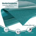 thumbnail image 4 of HAHDAXIA Aqua Glitter Heat Transfer Vinyl,10"x5ft Glitter HTV Iron on Vinyls,Green Glitter Iron on Vinyls for T-Shirts,Heat Vinyl Design,Easy to Cut & Weed, 4 of 7