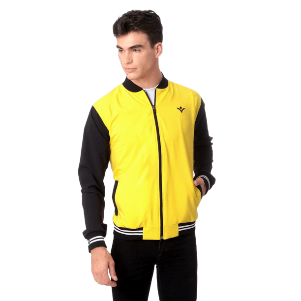 Chamarra Bomber Hombre Ligera Moda XL UIN Entrenamiento Fitness Amarillo Walmart en linea