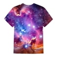 thumbnail image 6 of Kaondbfi Delicate Arctic Light Print T Shirts Fashionable Summer Round Neck Short Sleeve Blouses Tops for Carnival, 6 of 6