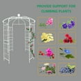 thumbnail image 3 of Metal Garden Arch Iron Garden Arbors Gazebo Dia 81.3'' x 114.2'' High Birdcage Shape Pergola Pavilion for Wedding Ceremony White, 3 of 8