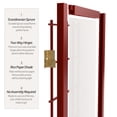 thumbnail image 4 of Red Lantern 2 ft. Short Desktop Window Pane Shoji Screen - Rosewood - 3 Panels, 4 of 7