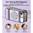 thumbnail image 5 of Magnetic Clear for iPhone 11 Case with Exlusive Build-in Camera Cover [No.1 Strong N52 Magnets] [Compatible with Magsafe] for Women Girls Phone Case (6.1")-Purple, 5 of 7