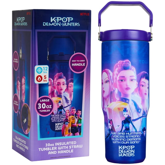 Vaso Térmico KPop Demon Hunters 887ml Aislado con Popote