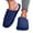 Navy, variant on Iyufng Womens Fleece Lined Scalloped Edge Closed Toe Slippers Soft Warm Slip on Indoor House Shoes