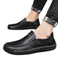 thumbnail image 4 of Men's Casual On Loafers Comfortable Leather Shoes For Daily Wear Lightweight Breathable Flat Sole Sneakers With Jeans All Season, 4 of 8
