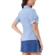 thumbnail image 3 of BLUSA CHIC Vintage con cuello Peter Pan para mujer 2023, camisa de manga corta con botones, talla XS, azul claro, 3 of 6