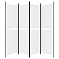 thumbnail image 3 of vidaXL 4-Panel Room Divider White 200x180 cm Fabric, 3 of 5