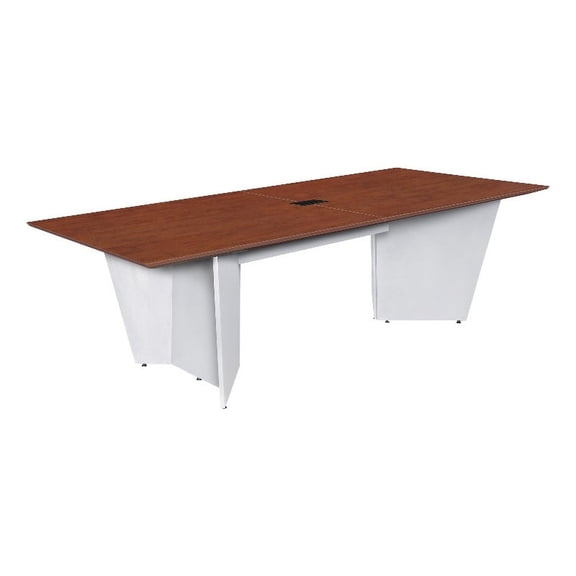 Array 96" Conference Table with Power Data Grommet- Cherry/ White