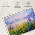 thumbnail image 6 of Elephant Stock Floral Wall Art - Horizontal Canvas Wall Art - Living Room Wall Decor - Nature Canvas - Purple And Blue Decor - 36" x 24", 6 of 8