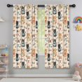 thumbnail image 5 of Blackout Kids Curtains,Cat and Cup Beige Pattern Children's Insulated Curtains Set Of 2,Bedroom Essentials,Toddler Room Decor 42"x63", 5 of 5