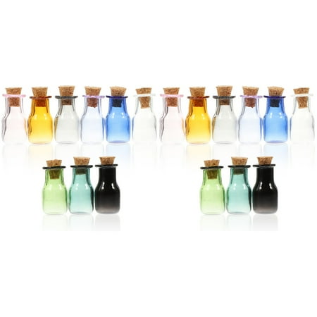 

Bestonzon 18 pcs Small Glass Bottles Mini Glass Jars with Cork Stoppers for DIY Art Crafts