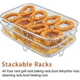 thumbnail image 4 of Paraugas Stackable Three-Layer Multi-Function Air Fryer Rack Compatible with NINJA Foodi Dual Zone Oil-Free Fryer [AF400EU]/[AF300EU], Accessory for Air Fryer DRIVE, 4 of 5
