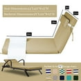 thumbnail image 4 of Outdoor Chaise Lounge Cushion, High-Density Foam Fill Patio Furniture Bench Cushions with Ties, Thicken Waterproof Replacement Back Chaise Cushions for Pool, Sand Beach (Beige), 4 of 6